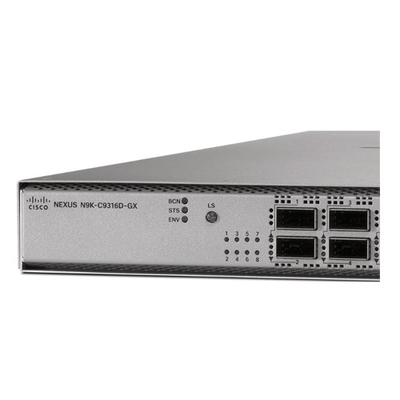 N9K-C9316D-GX Datacom Switch Dengan 16p 400/100G QSFP-DD RJ-45 SFP 4 Core CPU 128GB SSD Drive