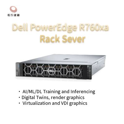Server berkinerja tinggi untuk beban kerja berat PowerEdge R760xa Rack Server System di Stok