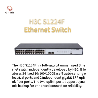 H3C S1224F Full Gigabit Unmanaged Ethernet Switch 24 Ports Ethernet Auto-Negotiation yang tetap