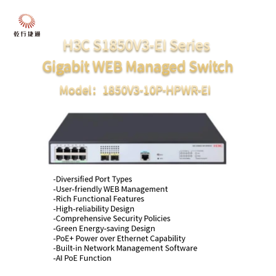 H3C S1850V3-EI Seri 1850V3-10P-HPWR-EI Gigabit WEB Managed Switch