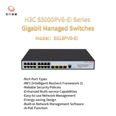 H3C S5000PV6-EI Seri S5016PV6-EI Gigabit Managed Switch