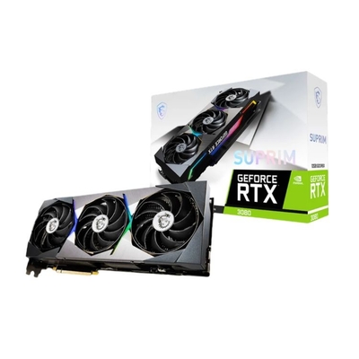 MSI GeForce RTX 3080 SUPRIM X 12G Kartu Grafis Gaming Non LHR 384 Bit