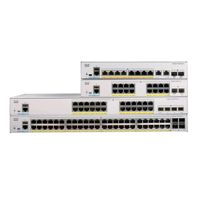 Switch manajemen jaringan Cisco C1000-8P-E-2G-L 8-port gigabit 2x 1G SFP dan RJ-45 combo uplinks POE 67W