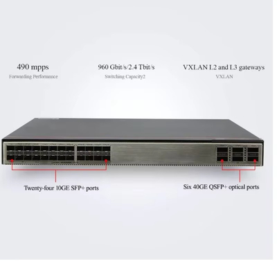 HUAWEI Fixed Switch S6730-S24X6Q 24 10GE SFP+ Port, 6 40GE QSFP Port 10 Gigabit 1U Stock AC 600w:max 8A DC