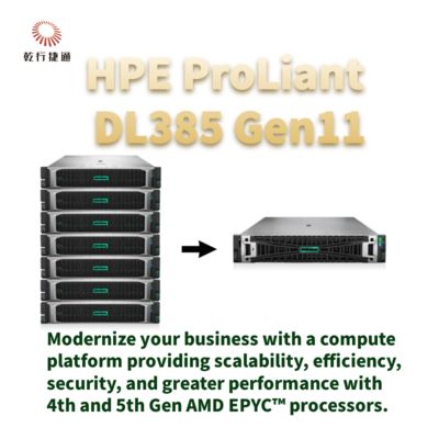 HPE ProLiant DL385 Gen11 Storage Server, sistem penyimpanan flash, server CPU Xeon