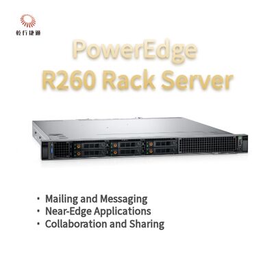 Dell PowerEdge R260 Server penyimpanan rak, server penyimpanan data, server penyimpanan khusus