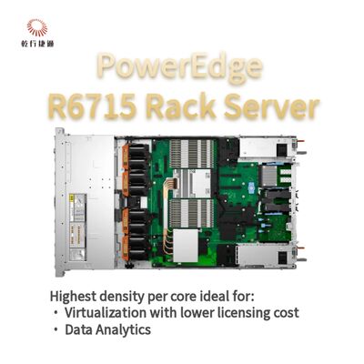 Server Rak Dell PowerEdge R6715, server penyimpanan kustom, server 2 arah