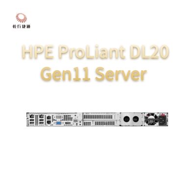 Server Rak HPE ProLiant DL20 Gen11, sistem penyimpanan flash, server CPU Xeon