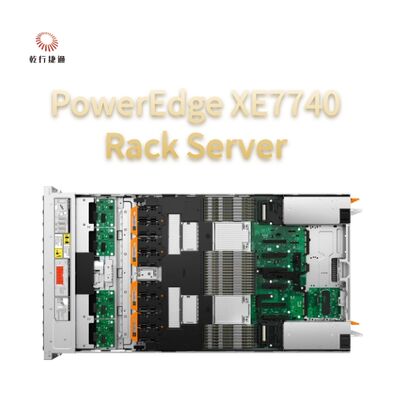 PowerEdge XE7740 Rack Server Akselerasi AI Fleksibel PowerEdge XE7740 memberdayakan wawasan AI perusahaan dengan konfigurasi GPU PCIe yang didinginkan udara yang fleksibel untuk inferensi dan penyetelan model