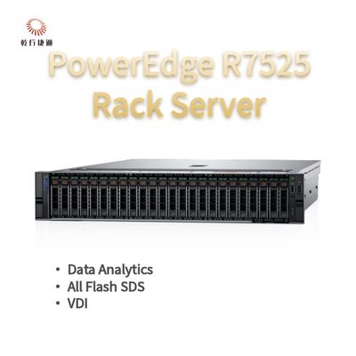 Dell PowerEdge R7525 2U Rack Server memberikan kinerja yang kuat dan konfigurasi yang fleksibel