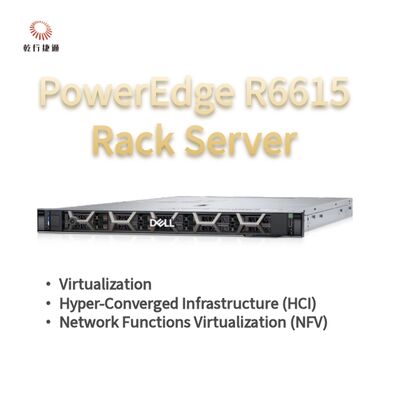 Dell PowerEdge R6615 1U Rack Server dengan 128 Memori dan Direct Liquid Cooling, server penyimpanan khusus, server dua arah