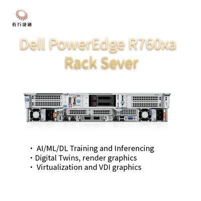 Server berkinerja tinggi untuk beban kerja berat PowerEdge R760xa Rack Server System di Stok