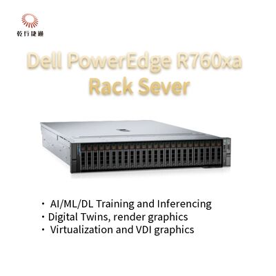 Server berkinerja tinggi untuk beban kerja berat PowerEdge R760xa Rack Server System di Stok