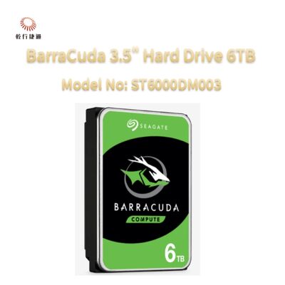 Hard Drive Seagate BarraCuda 3.5" 6TB No. Model: ST6000DM003