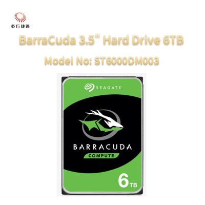 Hard Drive Seagate BarraCuda 3.5" 6TB No. Model: ST6000DM003