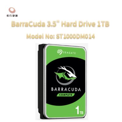 Hard Drive Seagate BarraCuda 3.5" 1TB No. Model: ST1000DM014