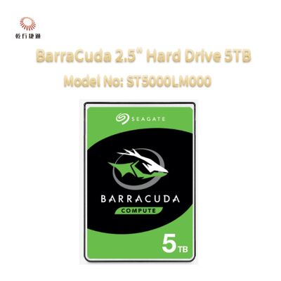 Seagate BarraCuda 2,5" Hard Drive 5TB Model No: ST5000LM000