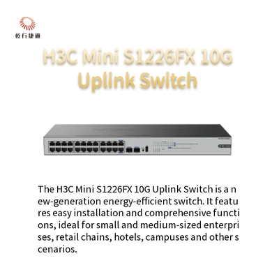 H3C Mini S1226FX 10G Uplink Switch Penghematan Energi Green Switch