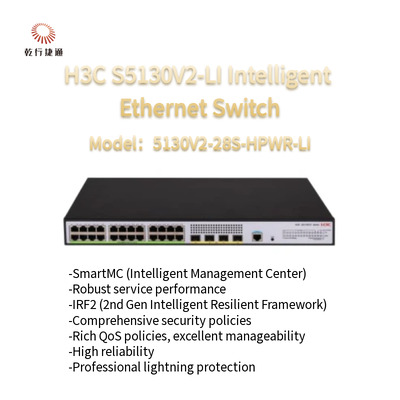 H3C S5130V2-LI S5130V2-28S-HPWR-LI Hijau Cerdas Gigabit Ethernet Switch