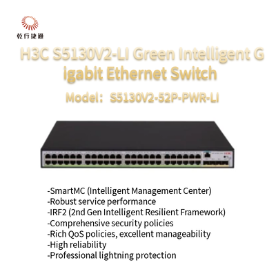 H3C S5130V2-LI Sakelar Gigabit Ethernet Cerdas Hijau S5130V2-52P-PWR-LI
