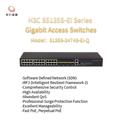 H3C S5135S-EI Series  S5135S-24T4S-EI-Q  Enhanced Gigabit Access Switches