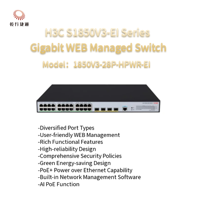 H3C S1850V3-EI Seri 1850V3-28P-HPWR-EI Gigabit WEB Managed Switch