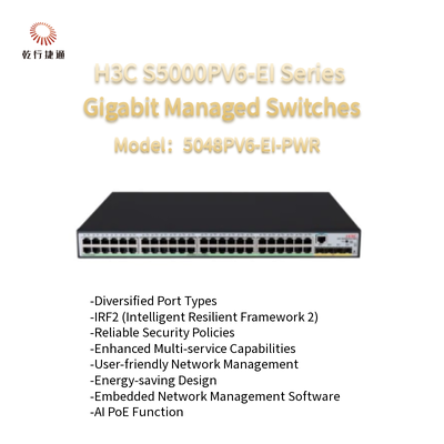 Sakelar Terkelola Gigabit Seri H3C S5000PV6-EI S5048PV6-EI-PWR