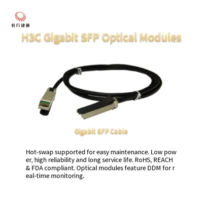 H3C Gigabit SFP Optical Modules Konsumsi daya rendah dan SFP-GE-LX-SM1310-S yang bisa ditukar panas