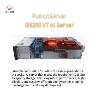 FusionServer G5200 V7 4U AI server1 atau 2 x 4th/5th Gen Intel Xeon Scalable prosesor