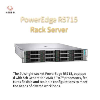 PowerEdge R5715 2U Rack Storage Server Single-Socket Platform 5th Generasi AMD EPYC Prosesor