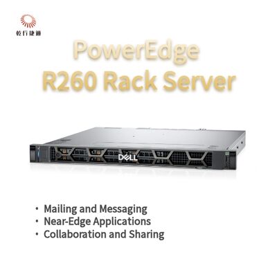 Dell PowerEdge R260 Server penyimpanan rak, server penyimpanan data, server penyimpanan khusus